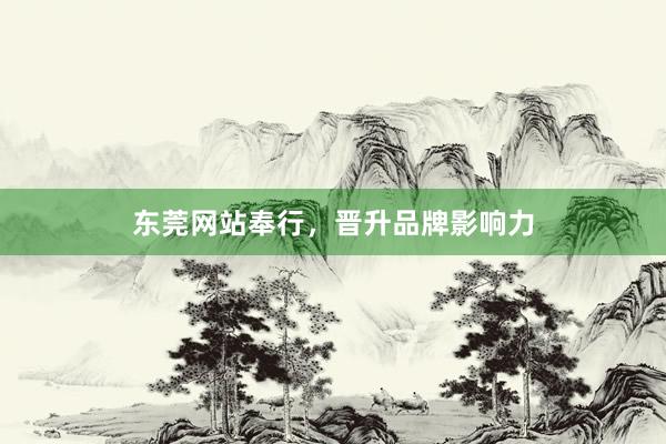 东莞网站奉行，晋升品牌影响力