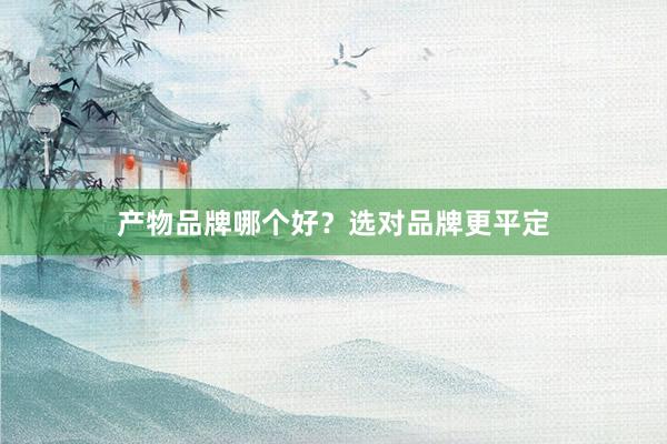 产物品牌哪个好？选对品牌更平定